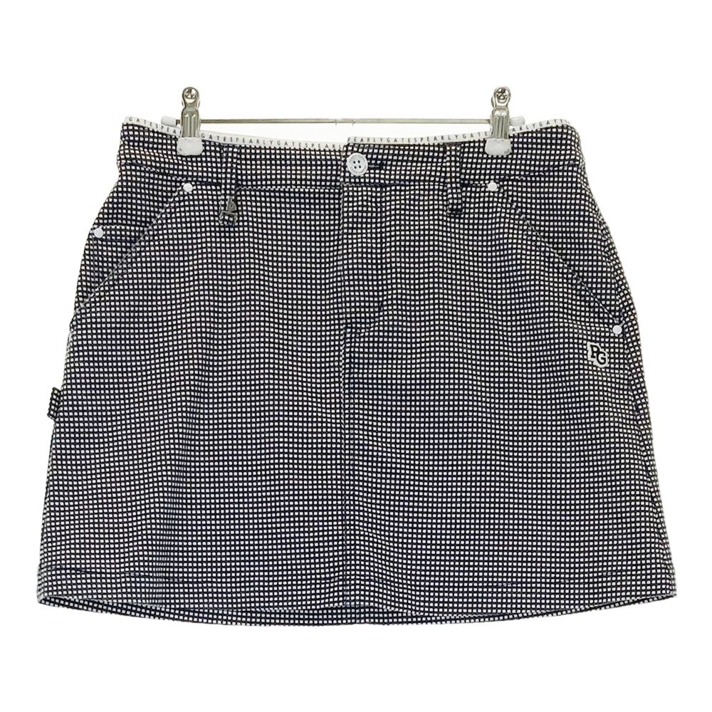 超美品】パーリーゲイツ スカート グレー×黒×レッド系 チェック