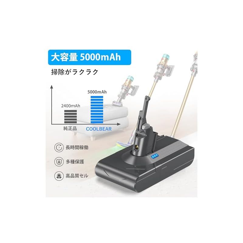 ダイソン掃除機 V8 fluffy 【大容量バッテリー交換】 Dyson ダイソン