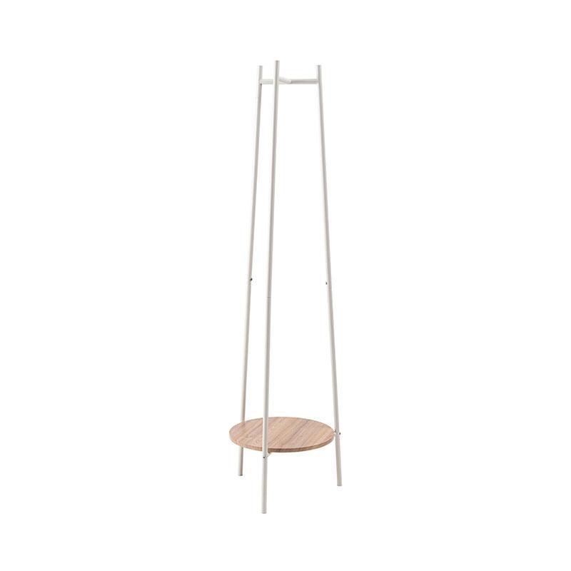 ハンガーラック スリム 木目調 石目調 棚つき 高さ160 省スペース ポールハンガー コート 収納 コンパクト シンプル 北欧 おしゃれ ナチュラル 玄関 リビング MARWIL-DEMENAGEMENTS_CH