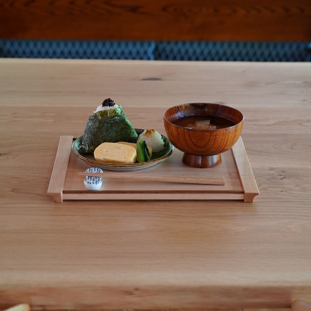 暮らしのお膳 小 オークヴィレッジ 無垢の木の食器 幅29センチ お膳 お盆 トレイ