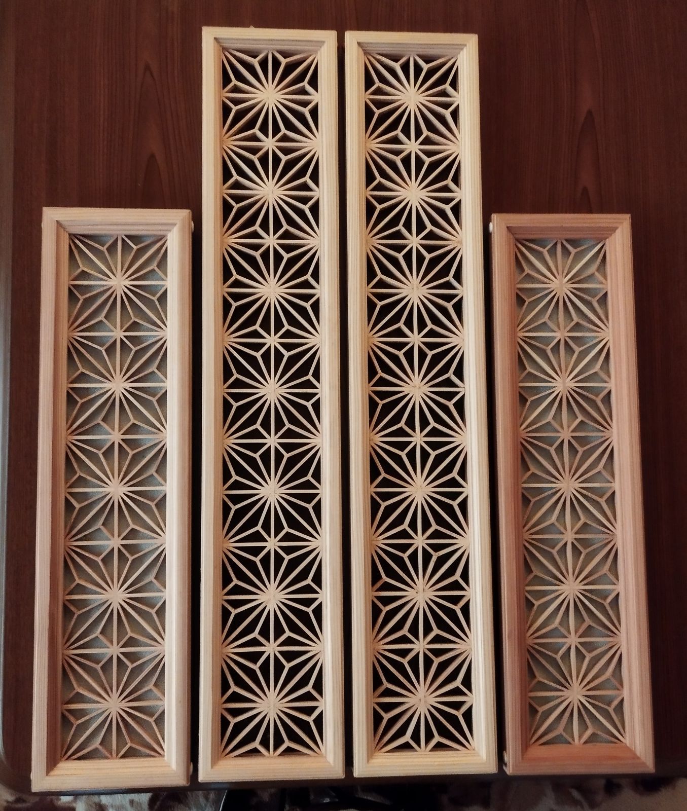 210 麻の葉組子 吹き抜け アクリル板入り4枚1組