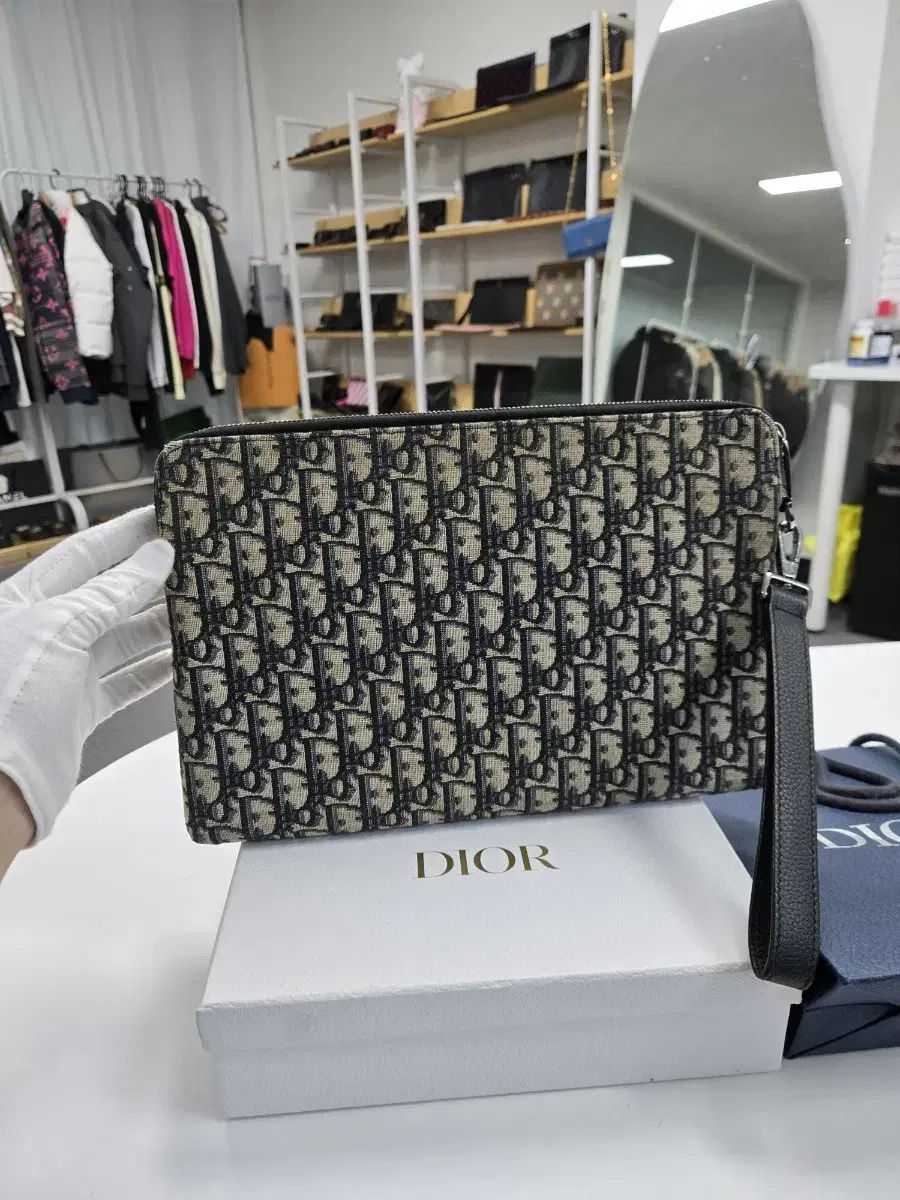 A級コンディション Dior オブリーク アイパッド クラッチバッグ