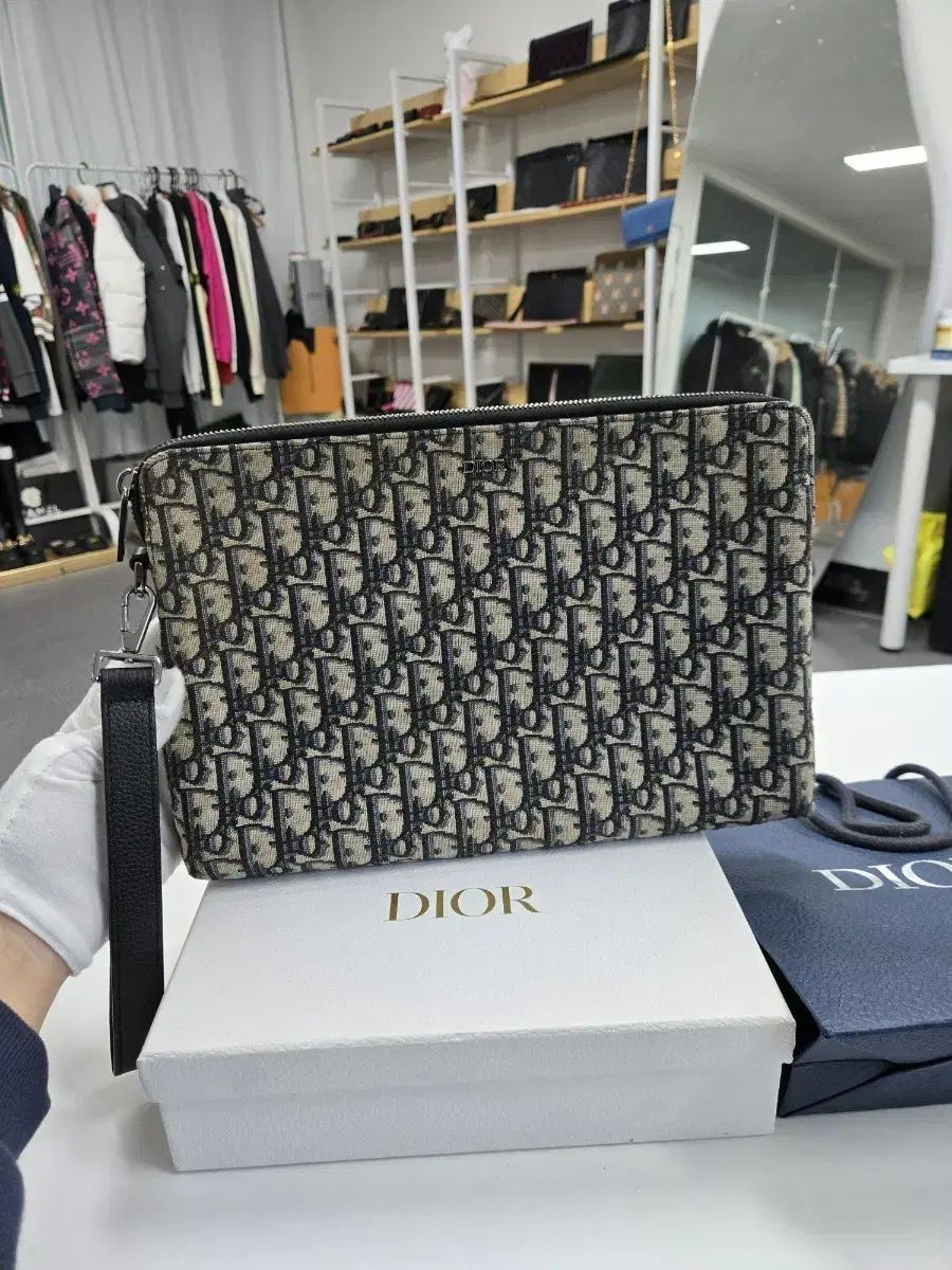 A級コンディション Dior オブリーク アイパッド クラッチバッグ