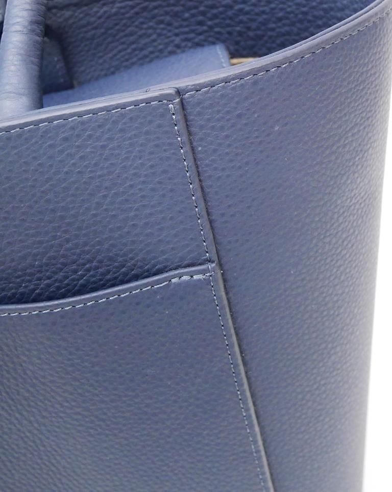 アテニア Attenir トートバッグ ネイビー レザー - メルカリ