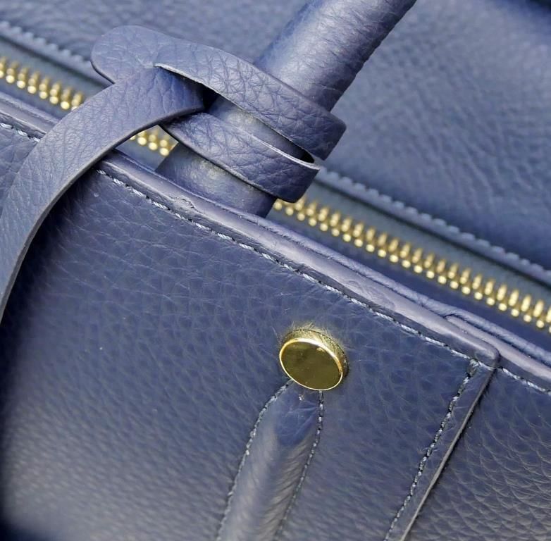 アテニア Attenir トートバッグ ネイビー レザー - メルカリ