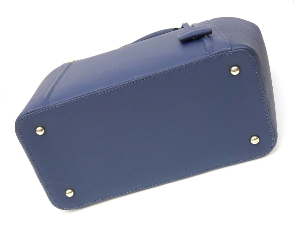 アテニア Attenir トートバッグ ネイビー レザー - メルカリ