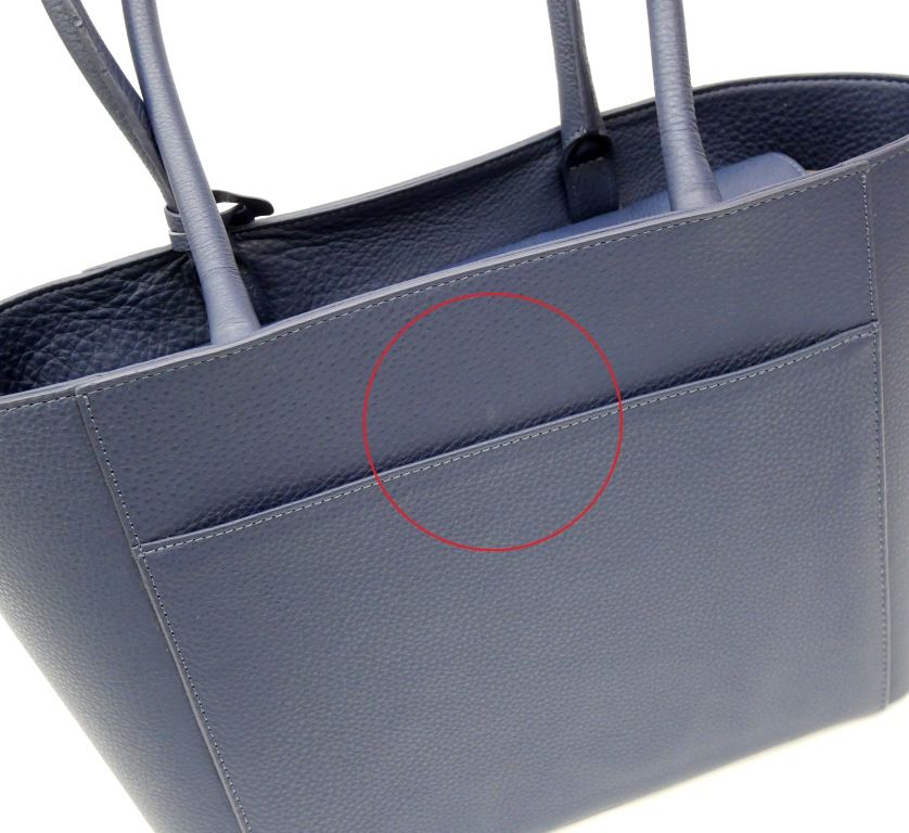 アテニア Attenir トートバッグ ネイビー レザー - メルカリ