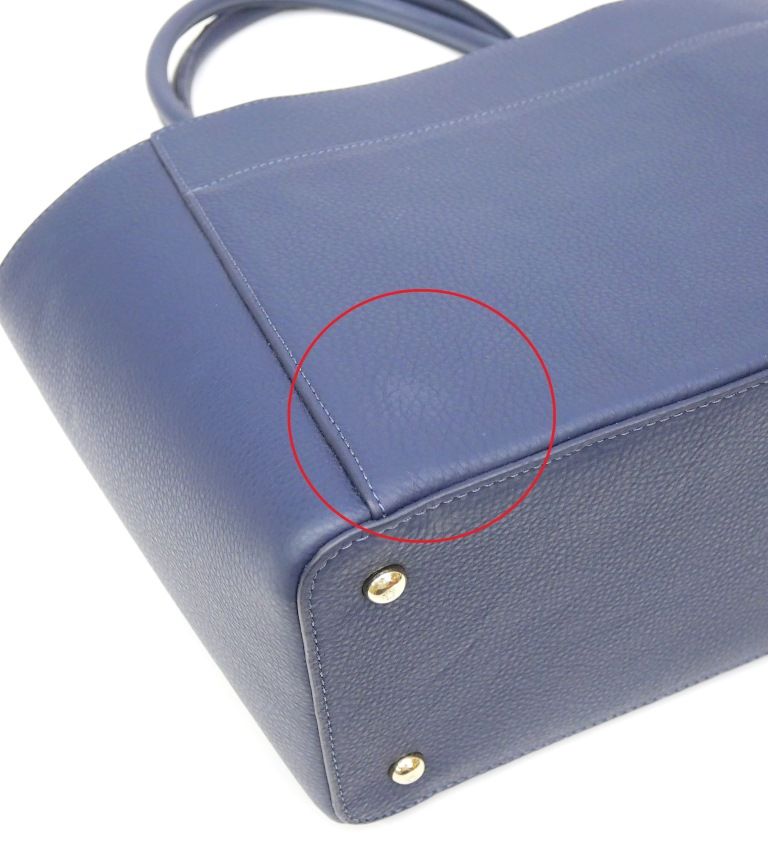 アテニア Attenir トートバッグ ネイビー レザー - メルカリ