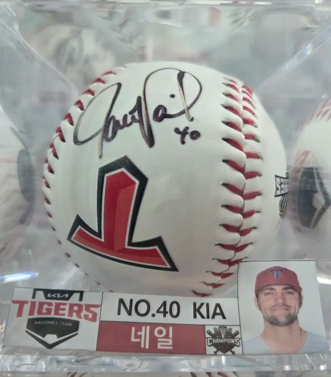  2025韓国シリーズ 優勝記念球 サインボール キア 梁 玹種 ヤン ヒョンジョン ネイル オール 記念グッズ 野球