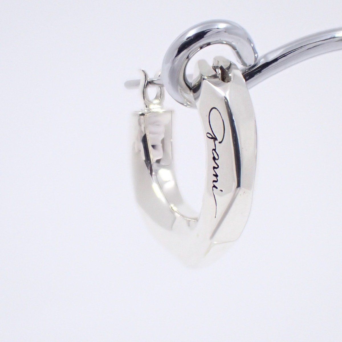 GARNI ガルニ クロッケリー フープ ピアス シルバー【いおき質店