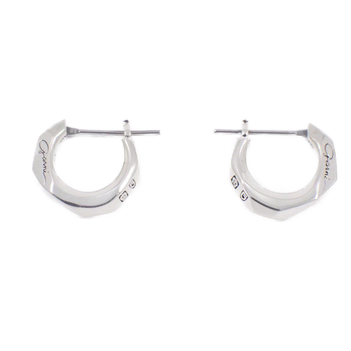 GARNI ガルニ　クロッケリー　フープピアス　両耳用　シルバー925 本体のみ GARNI ガルニ クロッケリー フープ ピアス シルバー【いおき質店