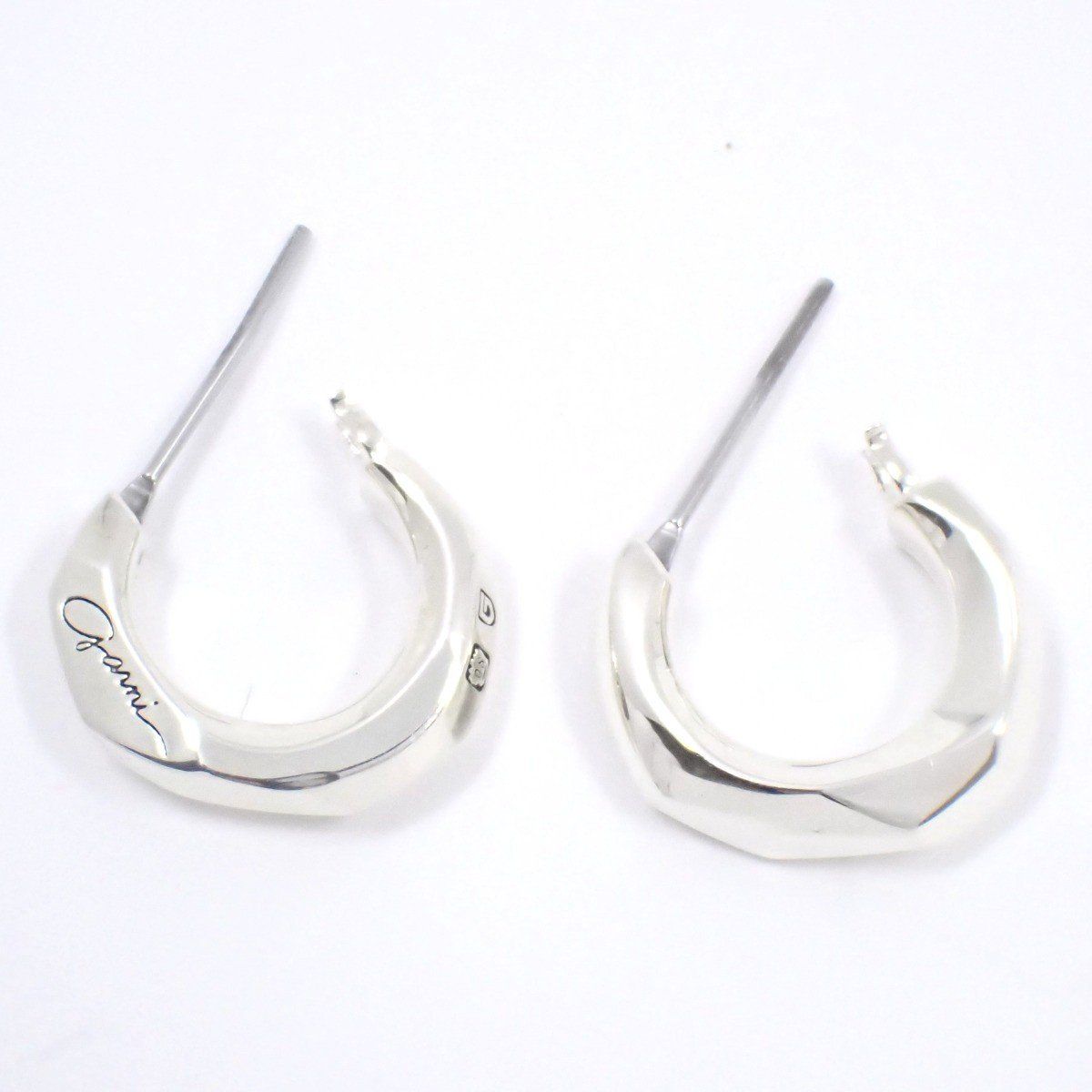 【美品】GARNI クロッケリー　シルバー フープピアス 両耳用 GARNI - 【残りわずか】Crockery Double Pierce 右耳用(SILVER