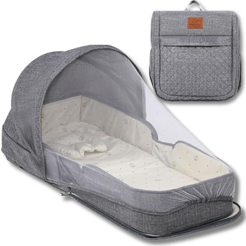 ココリズム ベッドインベッド ポータブル ベビーベッド クーファン 【現役保育士監修】 (グレー)