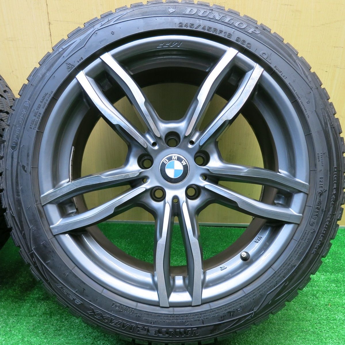 超バリ溝 9 5分以上 BMW 等 MAK LUFT FF 245 45 R 18 スタッドレス ダンロップ ウインターマックス WM 01 DSST ランフラット 18インチ PCD 112 5 H ス