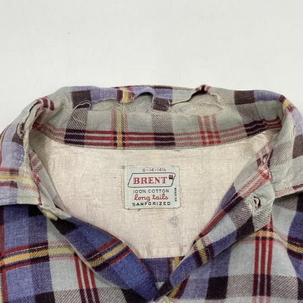 中古】BRENT BRENT 60s チェック柄 プリントネルシャツ マルチカラー S