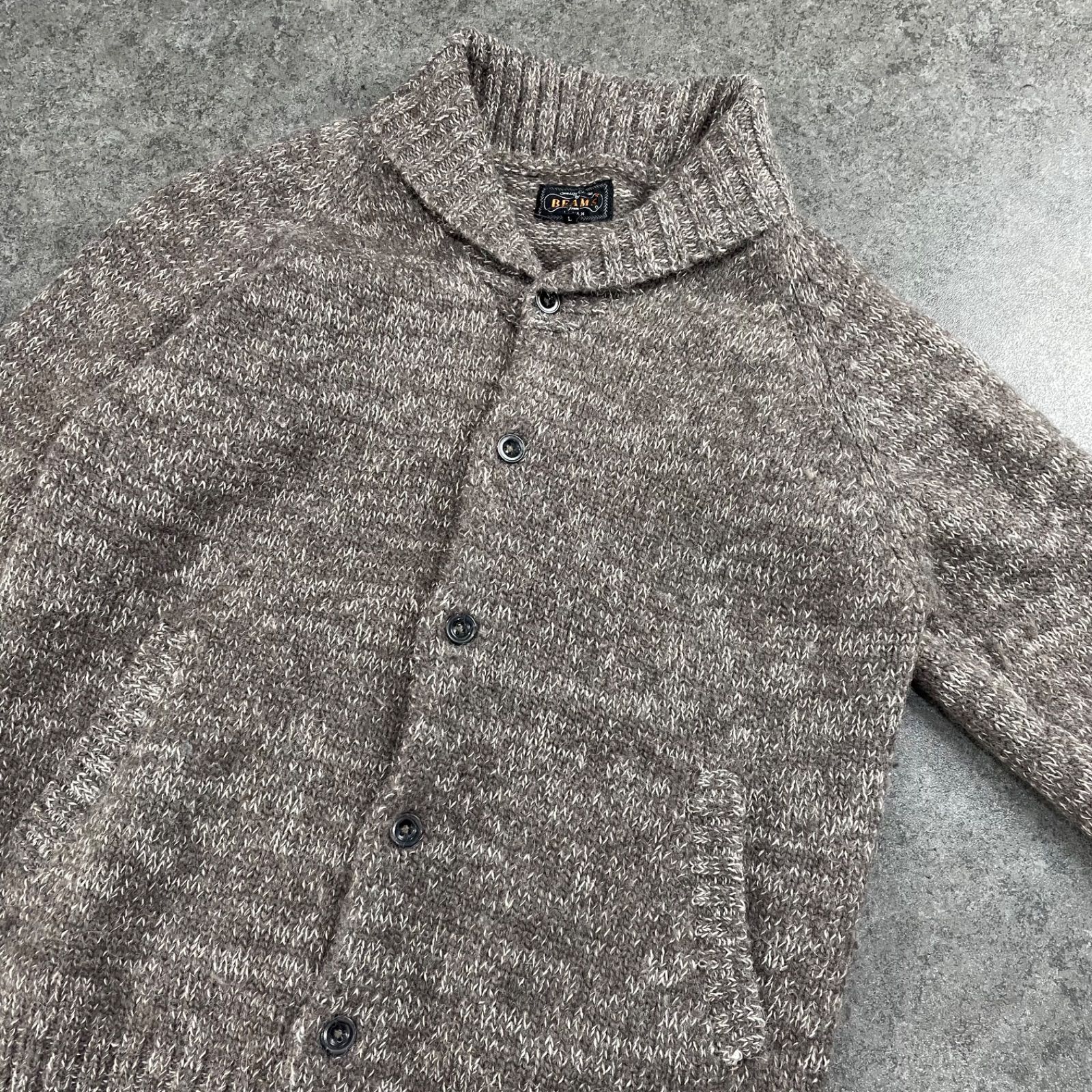 BEAMS PLUS」 カーディガン LARGE グレー メンズ Men