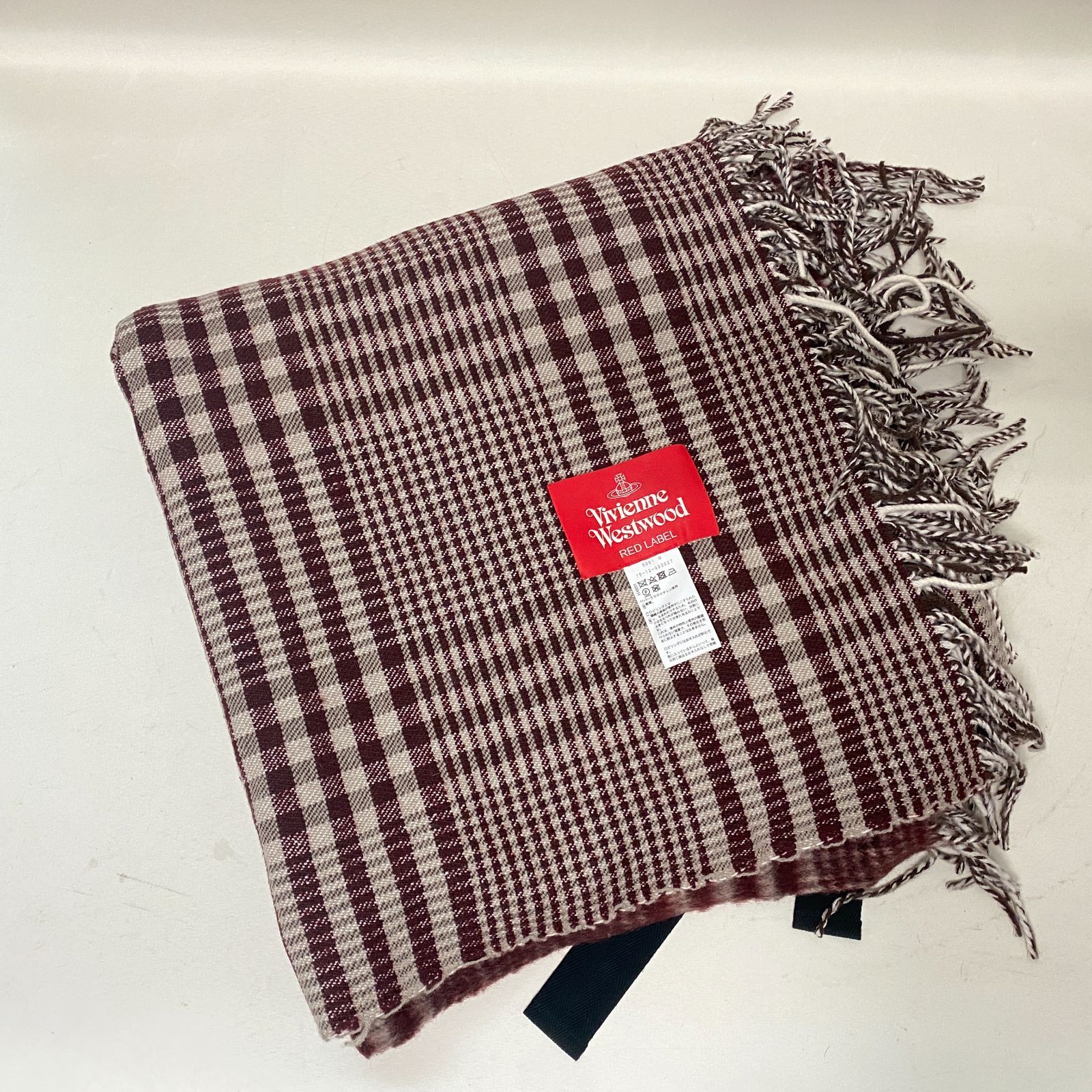 浜館85-2167 Vivienne Westwood ヴィヴィアンウエストウッド レッドレーベル 大判ストール 品