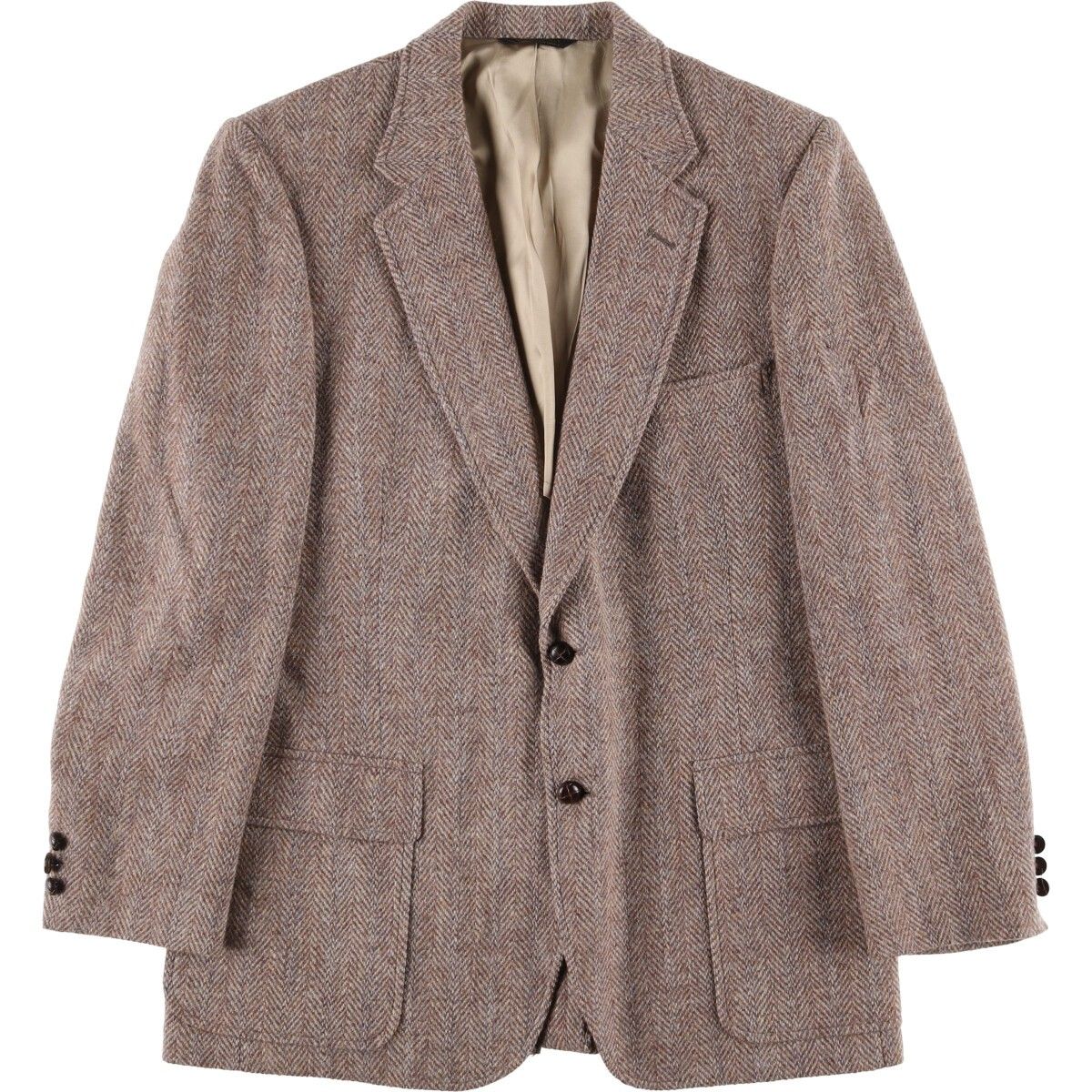 古着 90年代 ニノセルッティ NINO CERRUTI Harris Tweed ハリスツイード ヘリンボーン ウールテーラードジャケット eaa590823