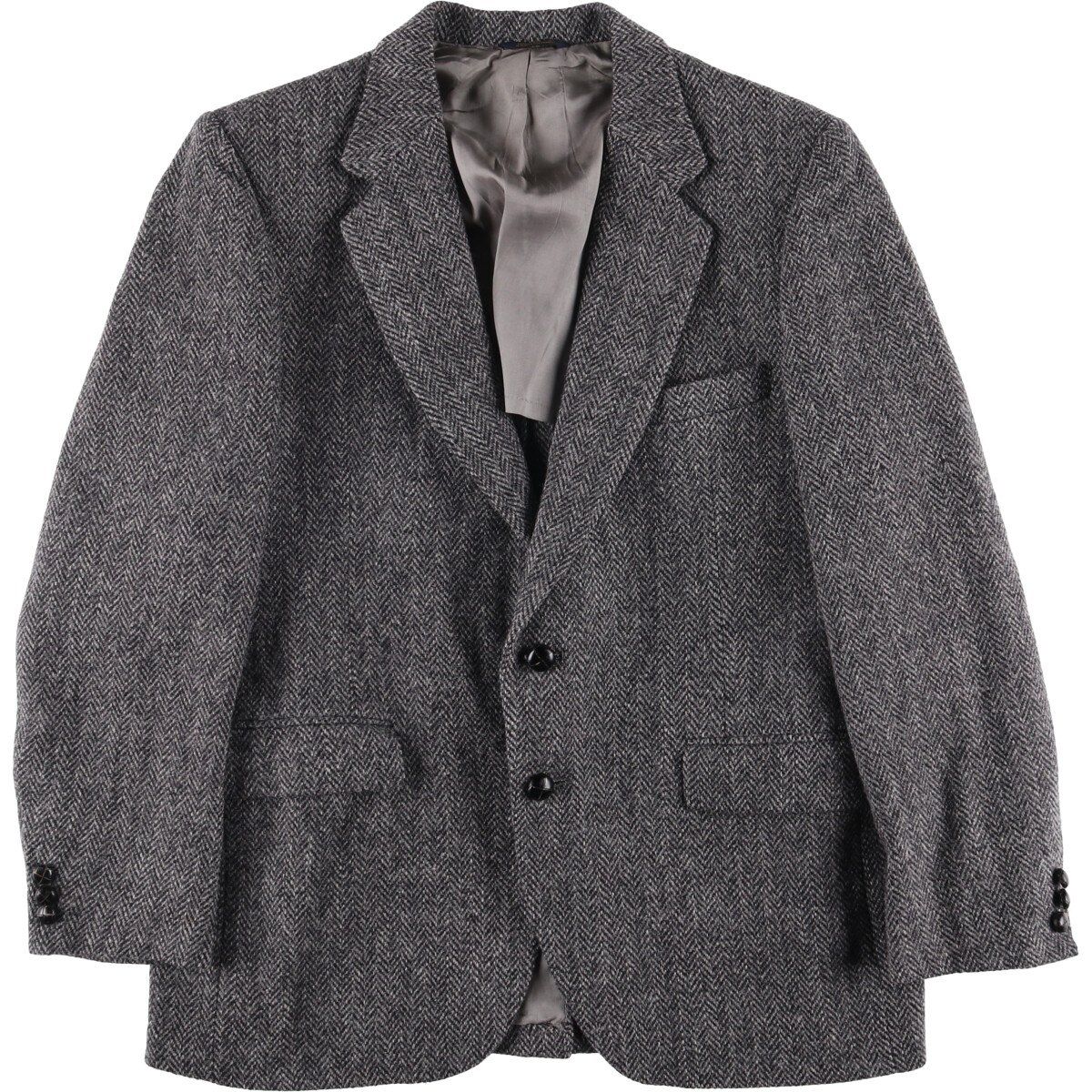 古着 90年代 ハリスツイード Harris Tweed ヘリンボーン ウールテーラードジャケット メンズL相当 ヴィンテージ eaa590834