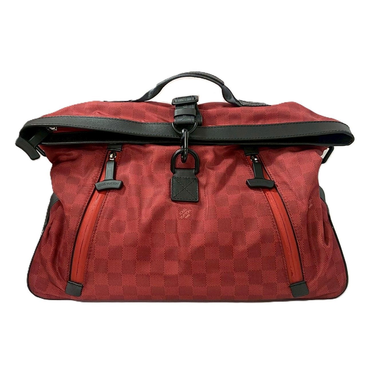 LOUIS VUITTON ソラール ダミエ チャレンジ N41191 ショルダーバッグ ナイロン レッド 赤 ルイ ヴィトン CUP カップ SER-5529