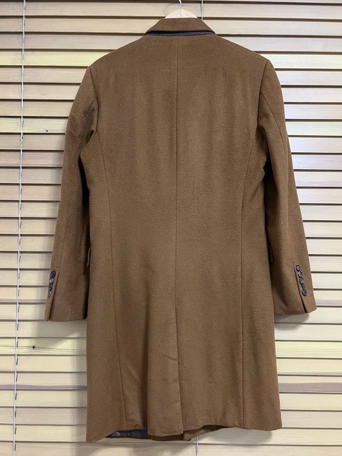 ZIOSONGZIO メンズ キャメルブラウン ウールカシミア コート 100 KANDAIZUMI_COM