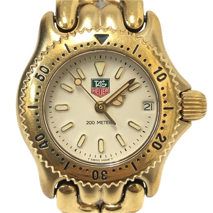 TAG HEUER タグホイヤー セル デイト S94.708M 腕時計 ゴールド クオーツ ホワイト文字盤 レディース