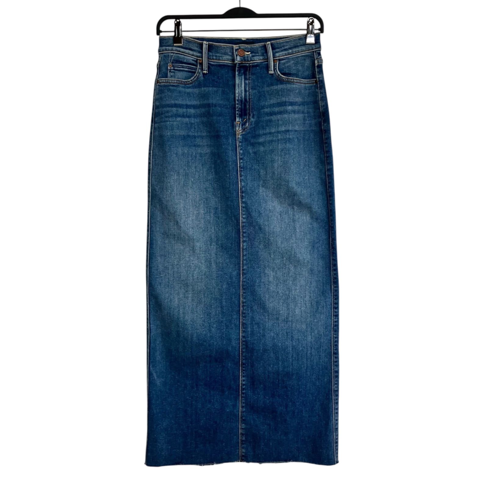 MOTHER 2025SS MAXI スカート デニム 27 ブルー 青 Deuxieme Classe ドゥーズィエムクラス カットオフ Iライン 9496-686