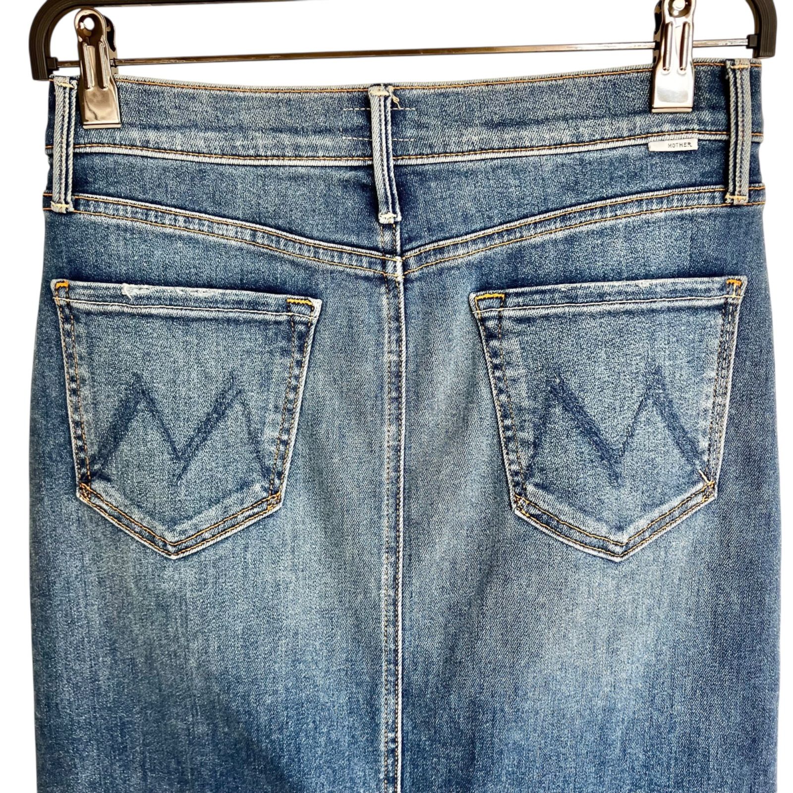 MOTHER 2025SS MAXI スカート デニム 27 ブルー 青 Deuxieme Classe ドゥーズィエムクラス カットオフ Iライン 9496-686 GULLKHAN_COM