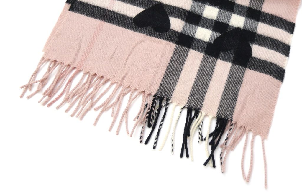 チェック＆ハート マフラー