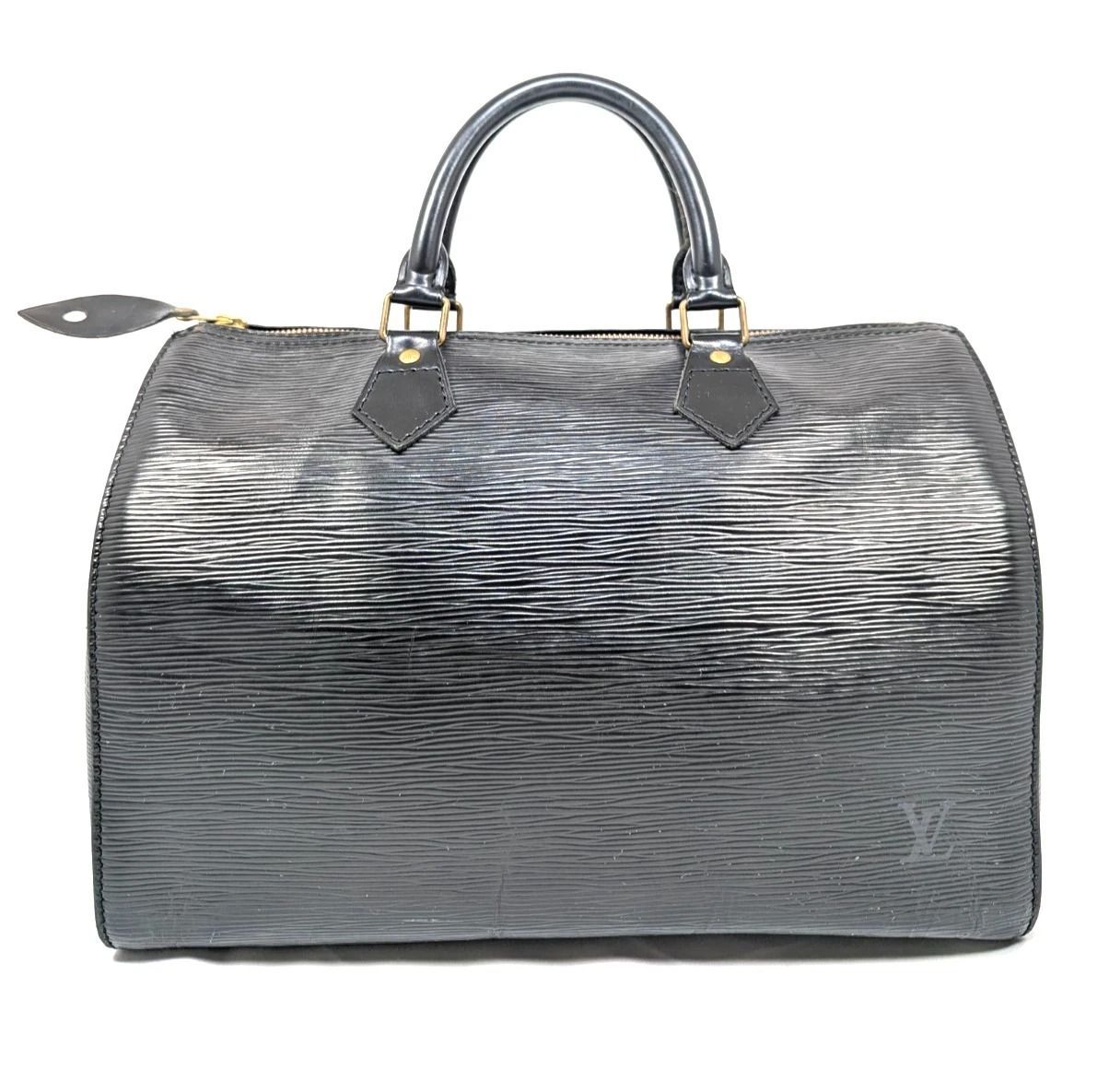 本物 ルイ ヴィトン スピーディ 30 ハンドバッグ エピ M59022 LOUIS VUITTON ブラック ノワール レザー ボストンバッグ レディース ヴィンテージ