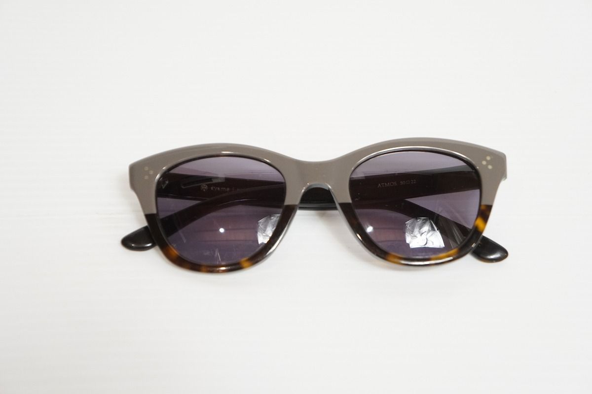 ayame i wear design アヤメ ATMOS アトモス 2トーン ウェリントン フォックス サングラス フレーム メガネ 眼鏡 50 22 灰1023 P