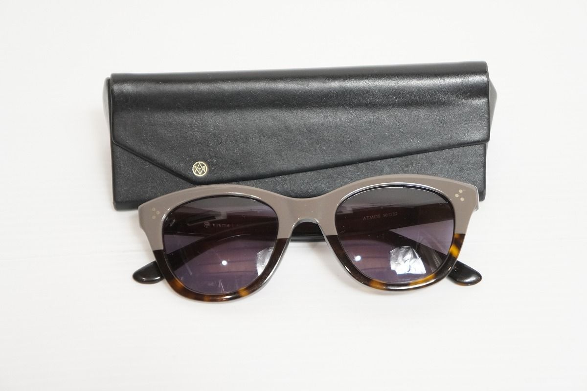 ayame i wear design アヤメ ATMOS アトモス 2トーン ウェリントン フォックス サングラス フレーム メガネ 眼鏡 50 22 灰1023P