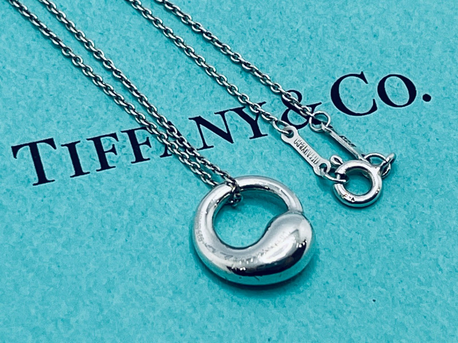 a153 美品 Tiffany&Co. ティファニー エターナルサークル ネックレス