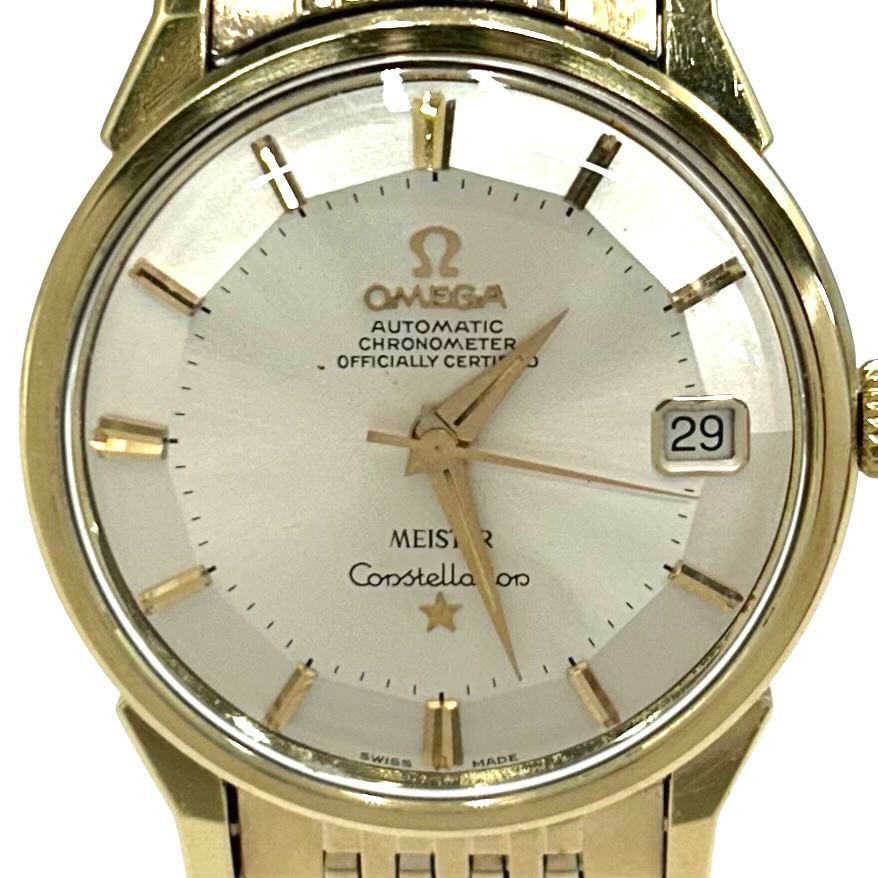 オメガ 腕時計 メンズ コンステレーション デイト Cal.561 ヴィンテージ ホワイト文字盤 AT OMEGA 168.005 自動巻き ステンレススチール ホワイト 白 ゴールド金具 品