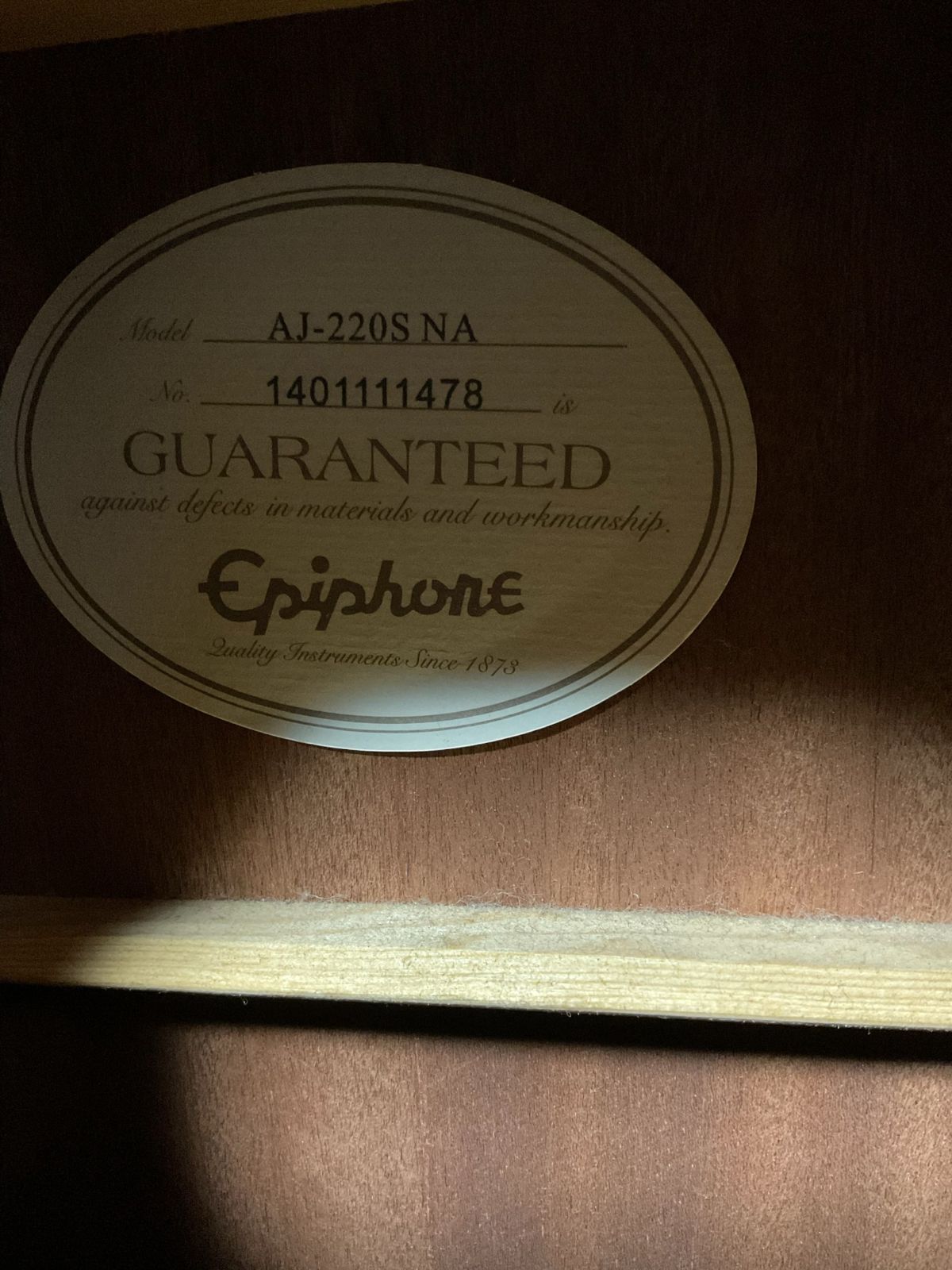 MSC-001 Epiphone エピフォン AJ-220S NA アコースティックギター ギタリスト WWW_TRAVELLANDINDIA_COM