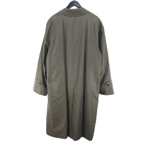 バーバリー ロンドン BURBERRY LONDON BBB55-566-78 BBB5 ステン コート ロング丈 94-175-6 緑系 カーキ 無地 比翼 ライナー付 ノバチェック 裏地 ウール シルク