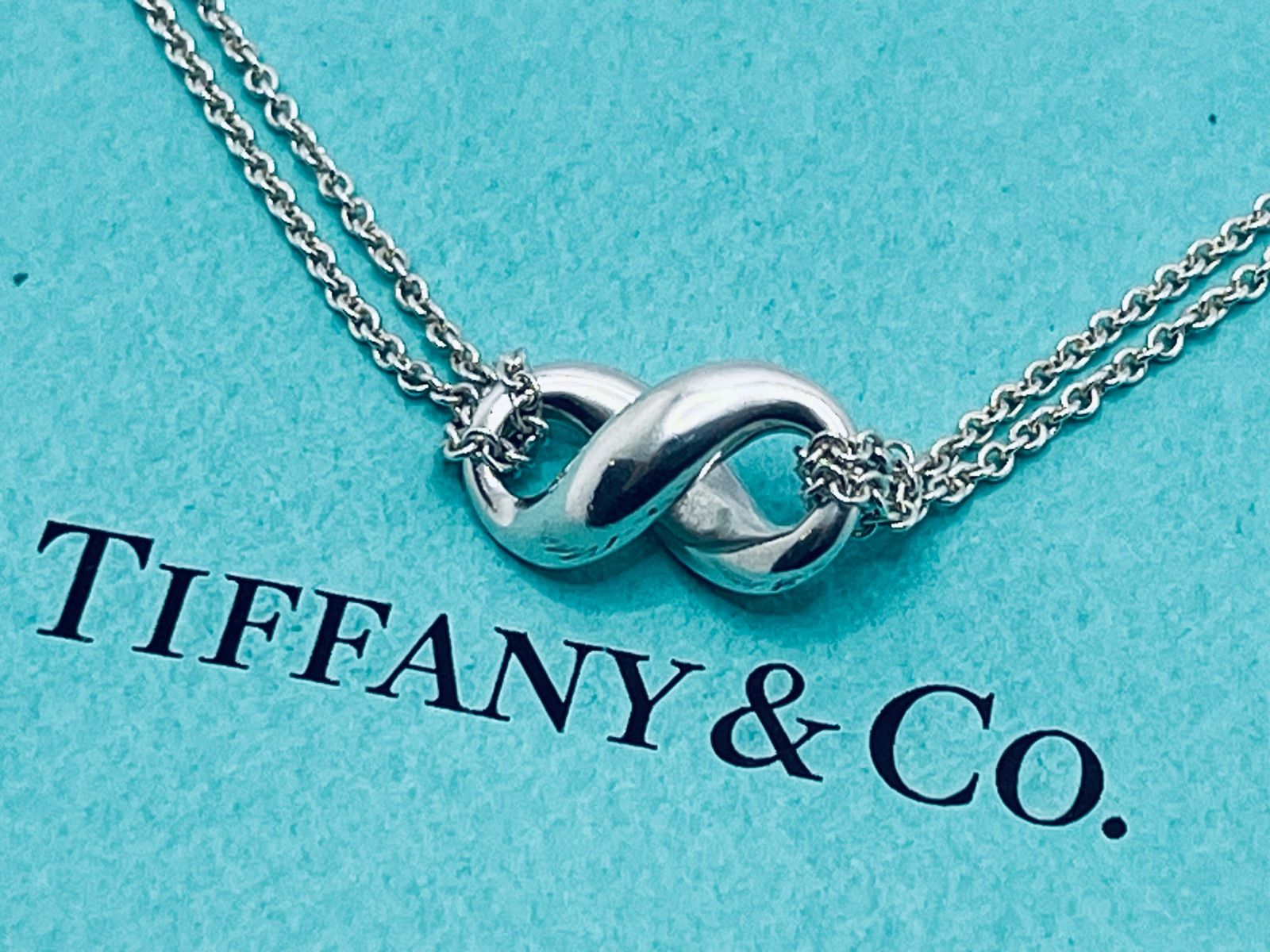 a155 Tiffany&Co. 美品 ティファニー インフィニティ ダブルチェーン