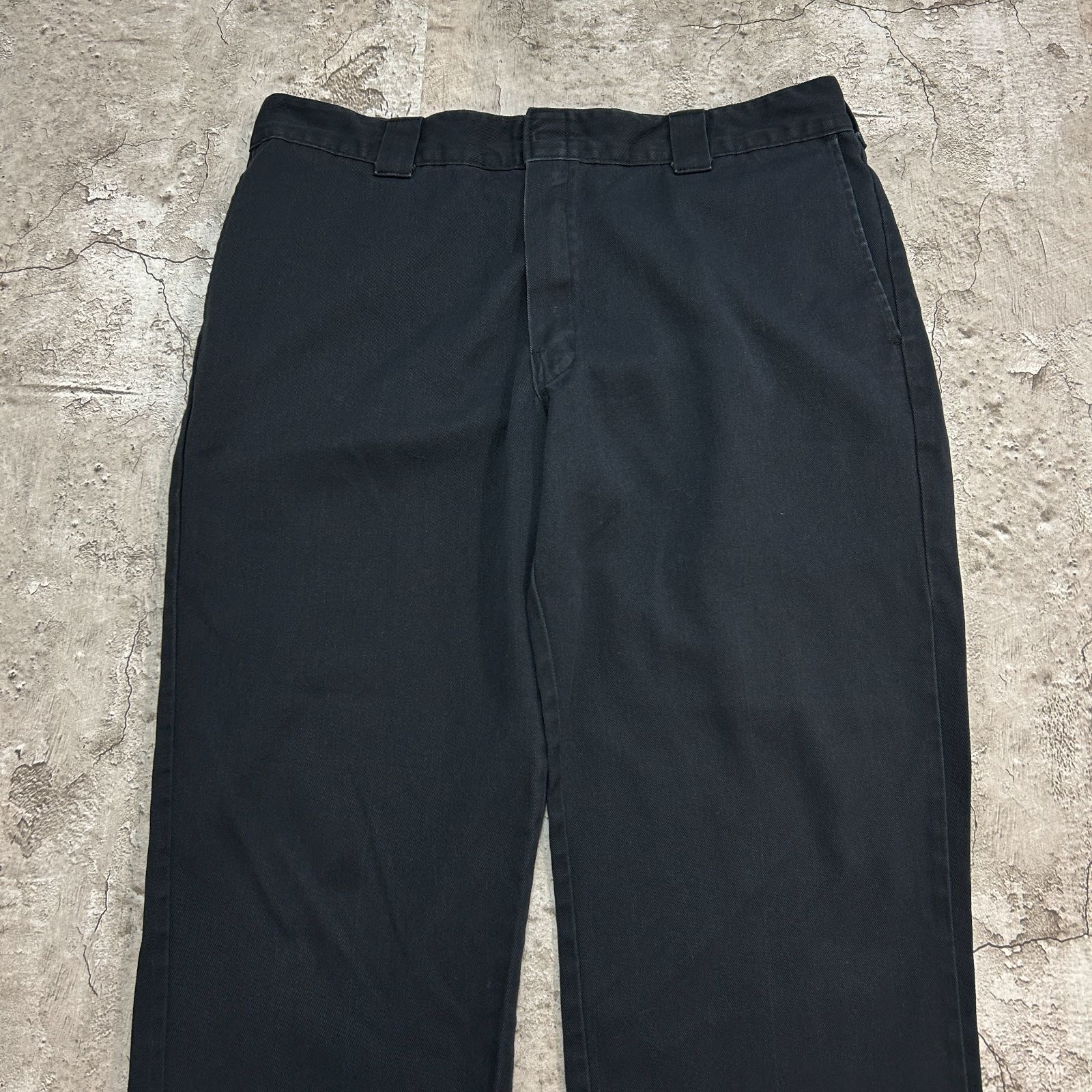 Dickies ディッキーズ ワークパンツ チノパン 古着 ブラック 黒色 W38