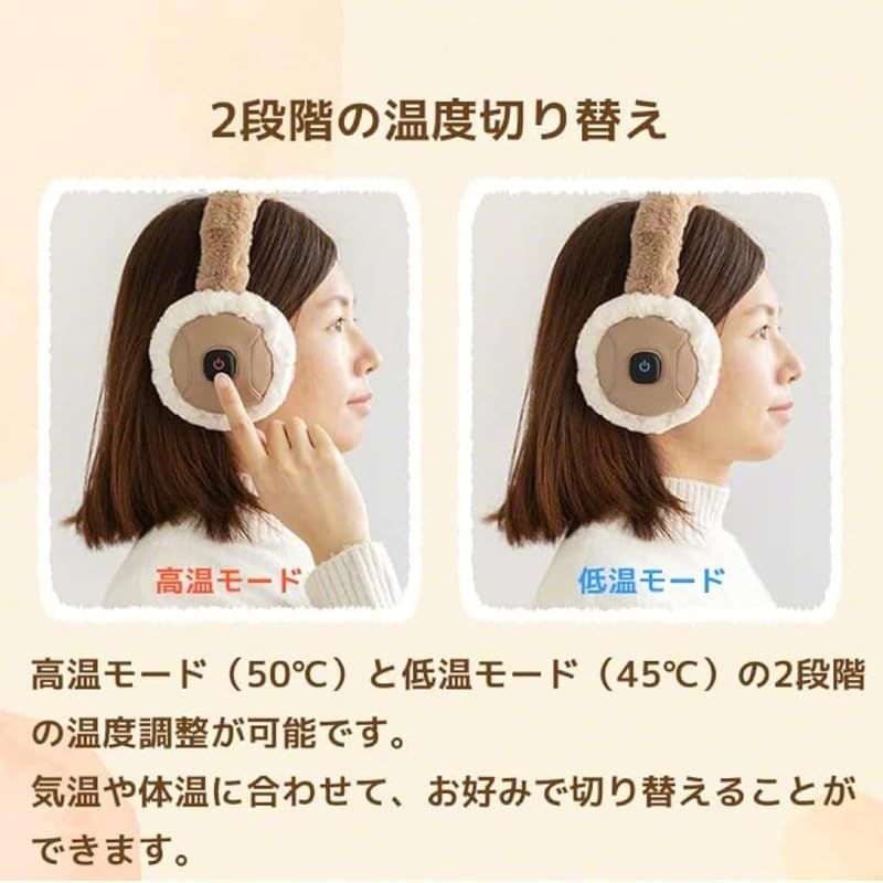 CREAS WING 電熱式耳当て 防寒 USB充電式 瞬間加熱 折りたたみ式 イヤーマフ メンズ レディース 防寒 冬対策 スイッチで暖かさを切替 低温 高温モード プレゼント ネイビー 0 NEXPOTALLINN_EU