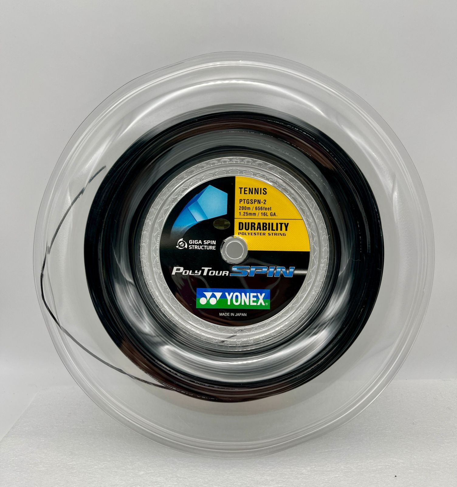 UU YONEX POLYTOUR SPIN 125 Reel ヨネックス ポリツアースピン 1.25mm ブラック 200m