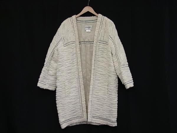 CHANEL シャネル 09P P35363W04289 ナイロン×シルク ジャケット アウター 表記サイズ 46 上着 洋服 アイボリー系 FK3573
