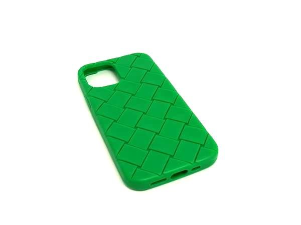 BOTTEGA VENETA ボッテガヴェネタ イントレチャート ラバー iPhone12Pro 対応 スマホケース グリーン系 FT1493