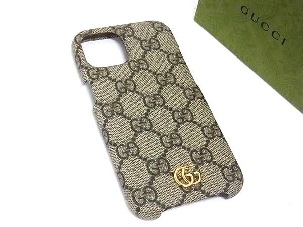 GUCCI グッチ 763787 617664 オフィディア GGマーモント GG柄 PVC iPhone15 対応 スマホケース ベージュ系 BP5092