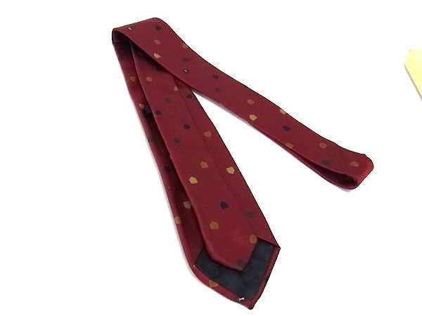 dunhill ダンヒル シルク 総柄 ネクタイ ビジネス 紳士 メンズ ボルドー系 BQ 1669
