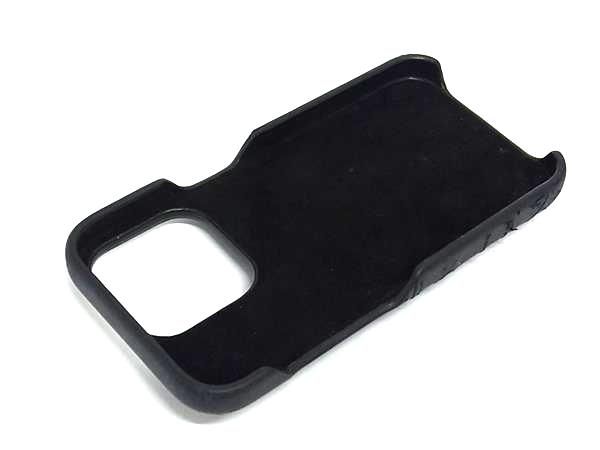 ChristianDior クリスチャンディオール レディディオール カナージュ レザー iPhone15 Pro スマホケース ブラック系 BQ1615