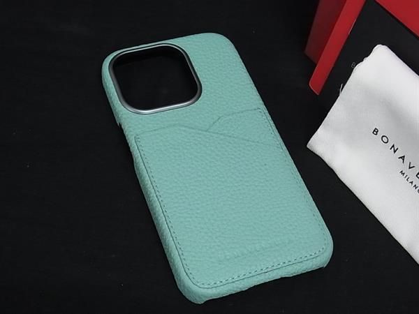 ボナベンチュラ レザー iPhone 15 Pro アイフォンケース スマホケース レディース ブルー系 BP 5511