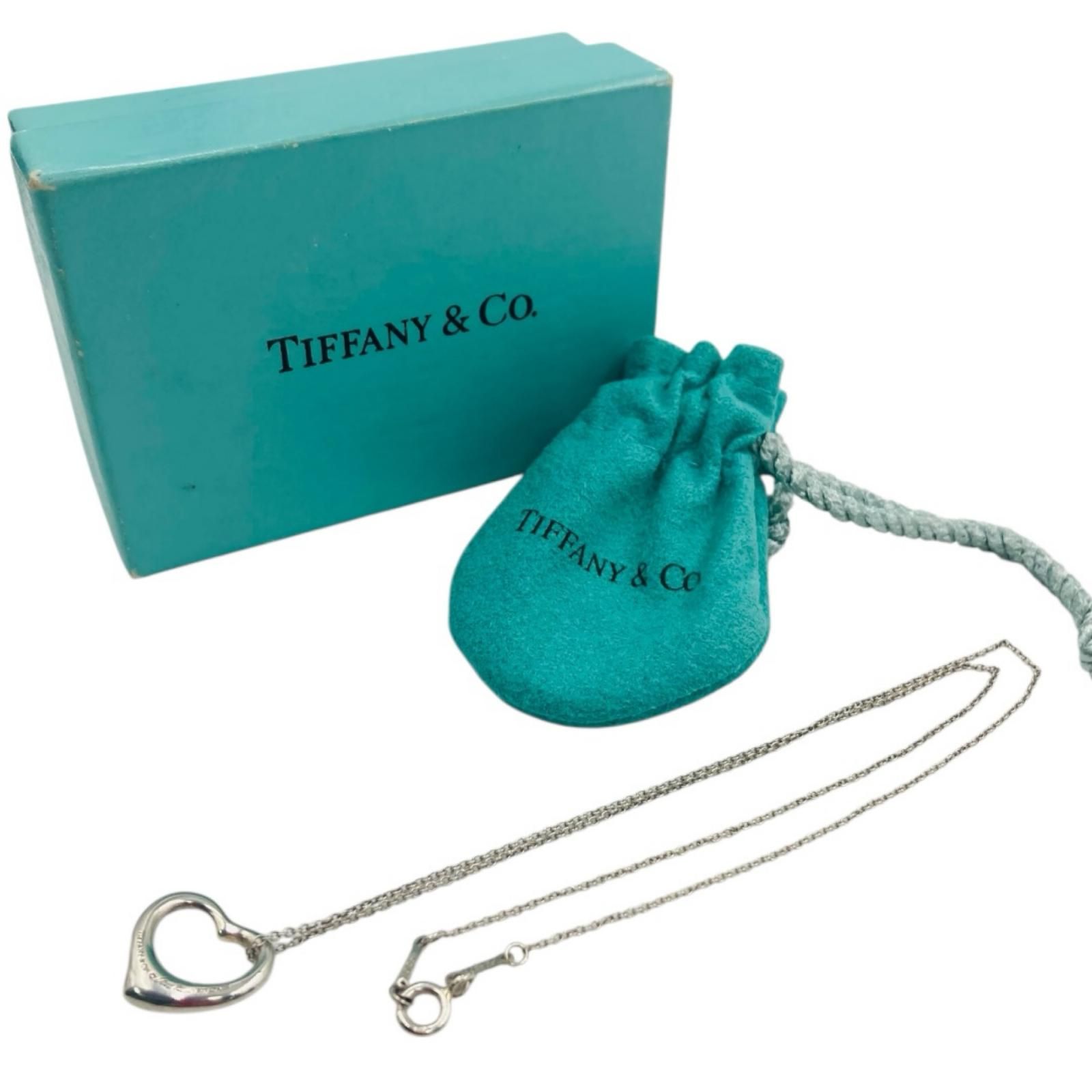 ティファニー Tiffany-Co ネックレス オープンハート ペンダント シルバー 925
