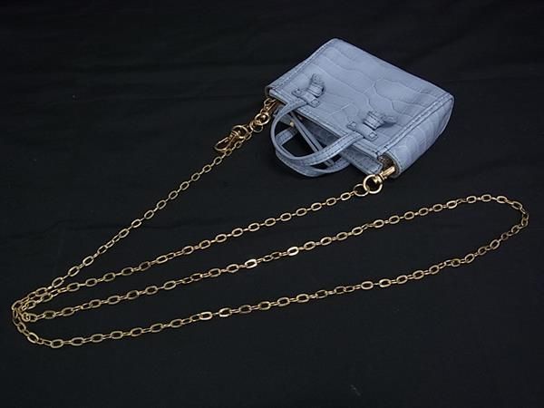 ■極美品■ GIANNI CHIARINI ジャンニキャリーニ マルチェッラ クロコダイル型押しレザー マイクロバッグ ショルダー チャーム FU3358 □極美品□ GIANNI CHIARINI ジャンニキャリーニ マルチェッラ