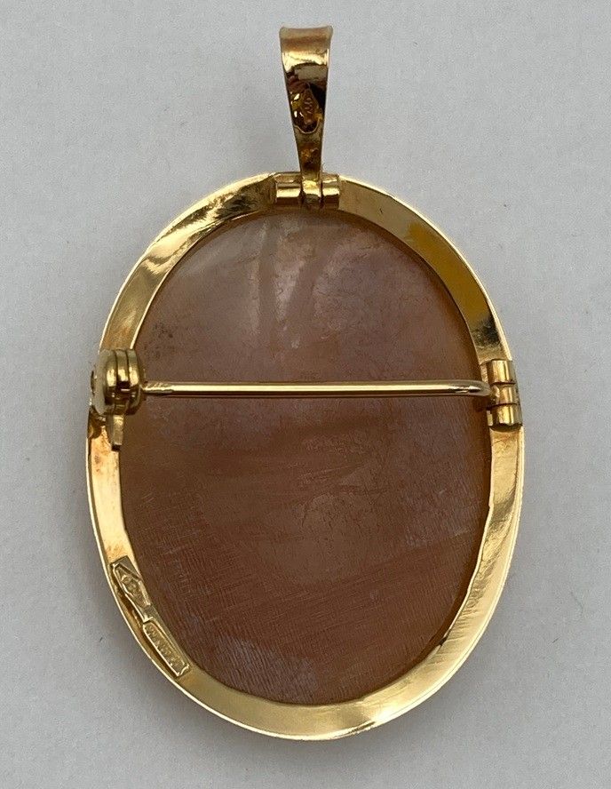 K18 カメオ ブローチ/ペンダントトップ 女性 横顔 中古 D4 - メルカリ