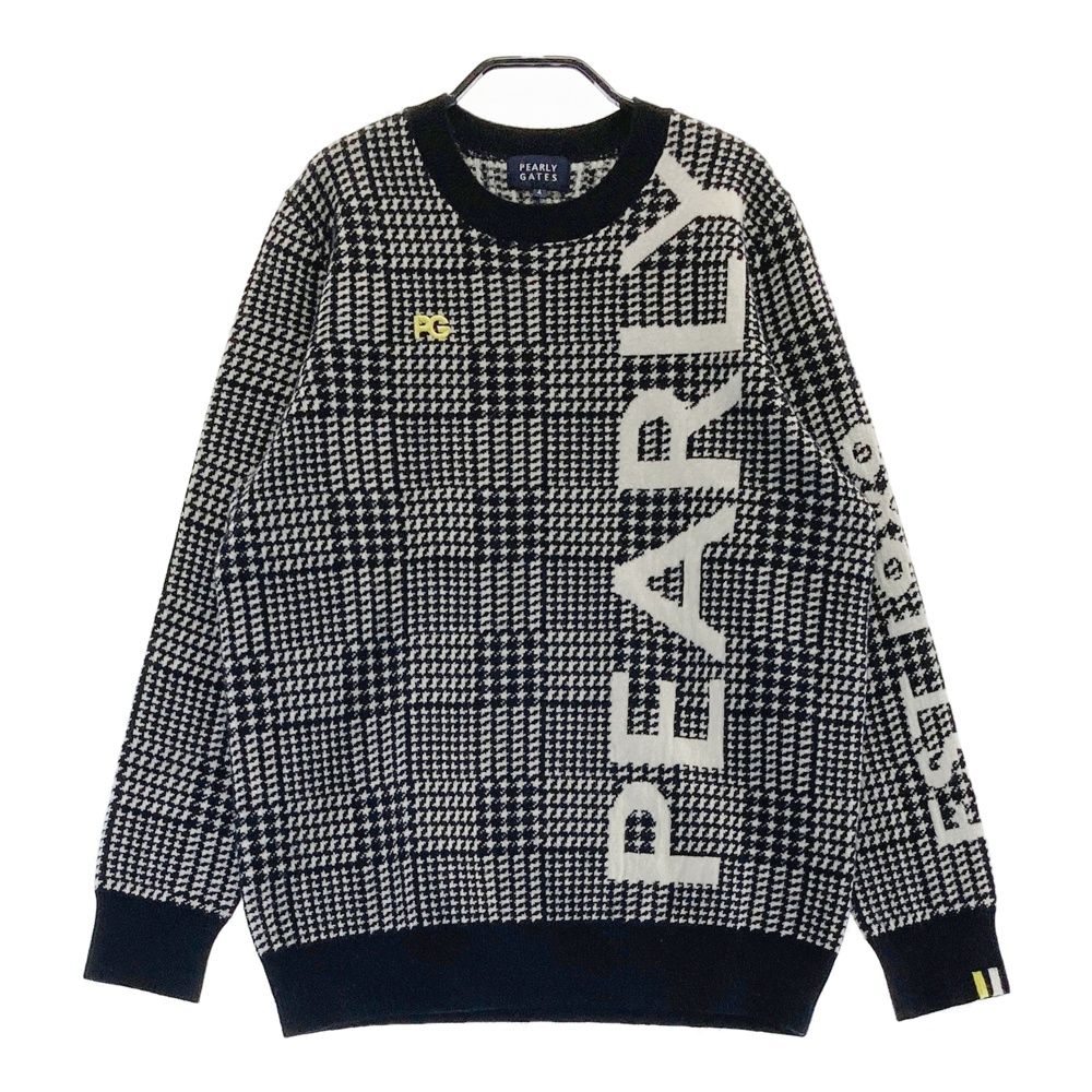 PEARLY GATES ウール タートルネック ニット セーター 4 日本製 PEARLY GATES パーリーゲイツ タートルネック ニットセーター ブラック